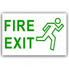 1 x Fire Exit Sticker-Self Adhesive Door,Office,External Window Safety Sign-Health and Safety